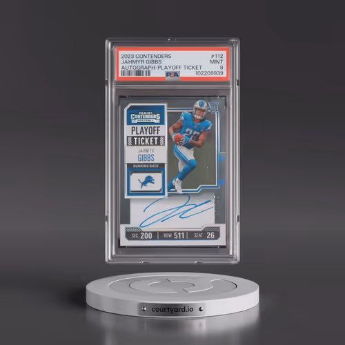 2023 Panini Contenders #112 Jahmyr Gibbs - Autograph-Playoff Ticket (PSA 9 MINT)
