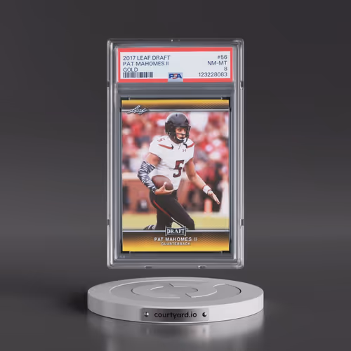 2017 Leaf Draft #56 Pat Mahomes II - Gold (PSA 8 NM-MT)