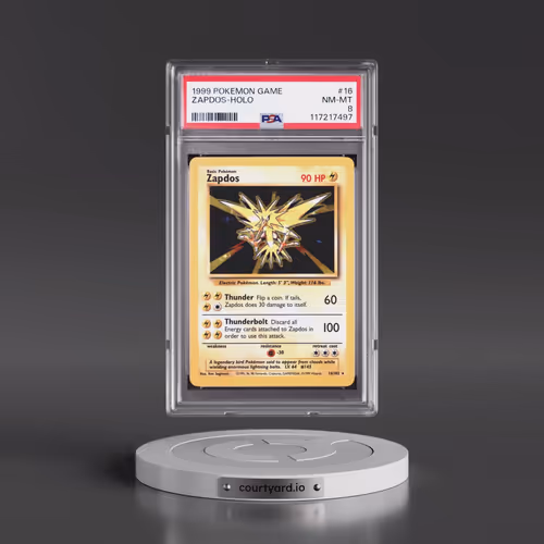 1999 Pokémon Game #16 Zapdos - Holo (PSA 8 NM-MT)
