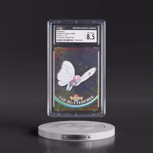 1999 Series 1 (Oval Nintendo Seal) #12 Butterfree - First Print (Blue Topps Logo) Silver Foil (Smoot