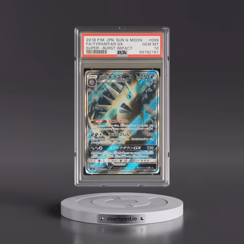 2018 Pokémon Sun & Moon Super-Burst Impact #099 Tyranitar GX - Holo Full Art (PSA 10 GEM MINT)