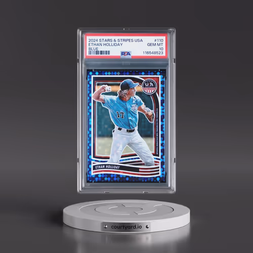 2024 Panini Stars & Stripes USA #110 Ethan Holliday - Blue (PSA 10 GEM MINT)