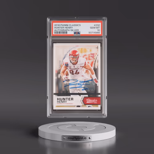 2016 Panini Classics #232 Hunter Henry - Autograph-Silver (PSA 10 GEM MINT)