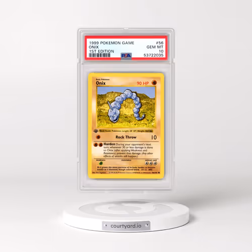 1999 Pokémon Game #56 Onix - 1st Edition (PSA 10 GEM MINT)