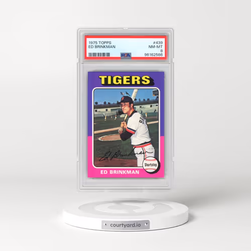 1975 Topps #439 Ed Brinkman (PSA 8 NM-MT)