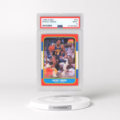 1986 Fleer #39 Rickey Green (PSA 9 MINT)