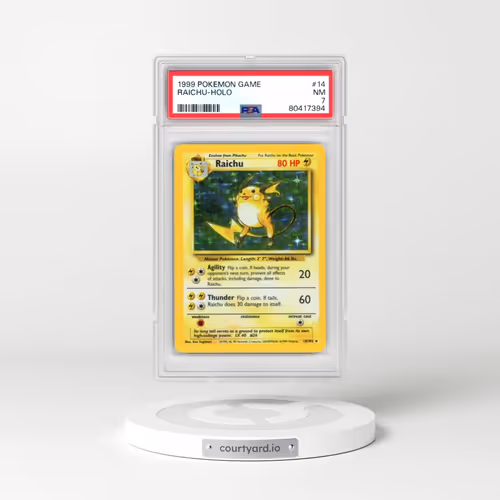 1999 Pokémon Game #14 Raichu - Holo (PSA 7 NM)