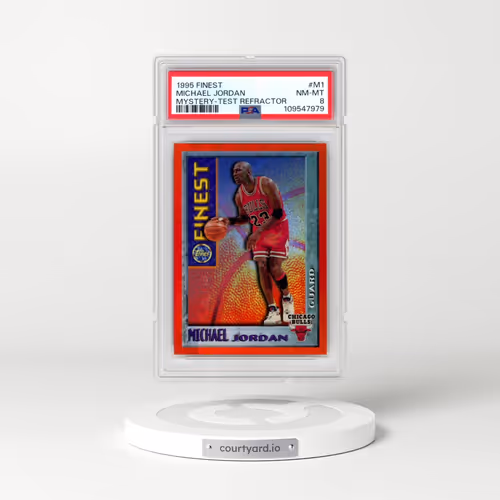 1995 Finest Mystery #M1 Michael Jordan - Bordered Test Refractor (PSA 8 NM-MT)