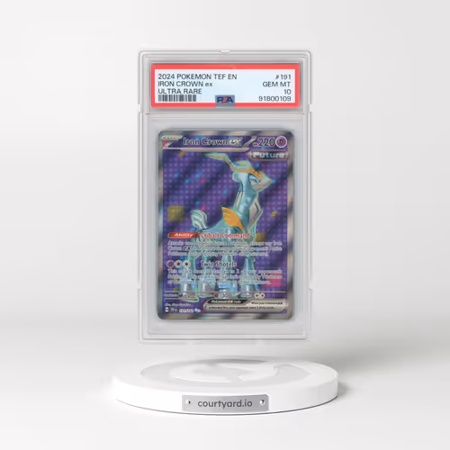 2024 Pokémon Tef EN-Temporal Forces #191 Iron Crown EX - Holo Ultra Rare (PSA 10 GEM MINT)