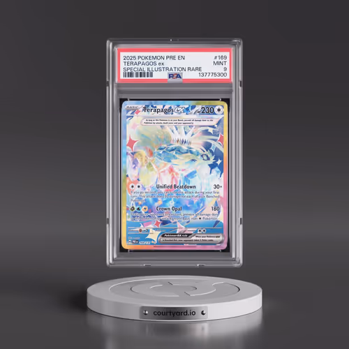 2025 Pokémon Pre EN-Prismatic Evolutions #169 Terapagos EX - Holo Special Illustration Rare (PSA 9 M