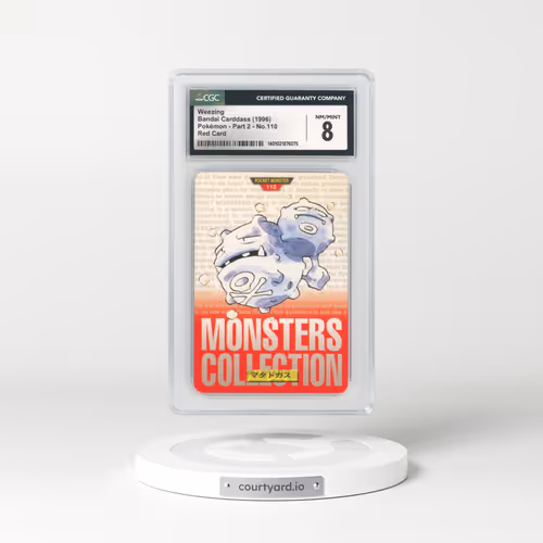 1996 Bandai Carddass #110 Weezing - Full Art Red Card (CGC 8 NM-MT)