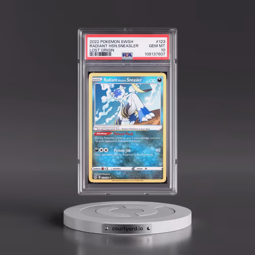 2022 Pokémon Sword & Shield Lost Origin #123 Radiant Hisuian Sneasler - Holo (PSA 10 GEM MINT)