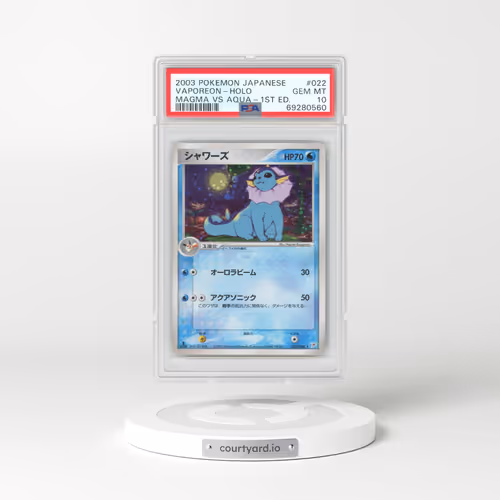 2003 Japanese EX Team Magma vs Team Aqua #22 Vaporeon - 1st Edition Holo (PSA 10 GEM MINT)