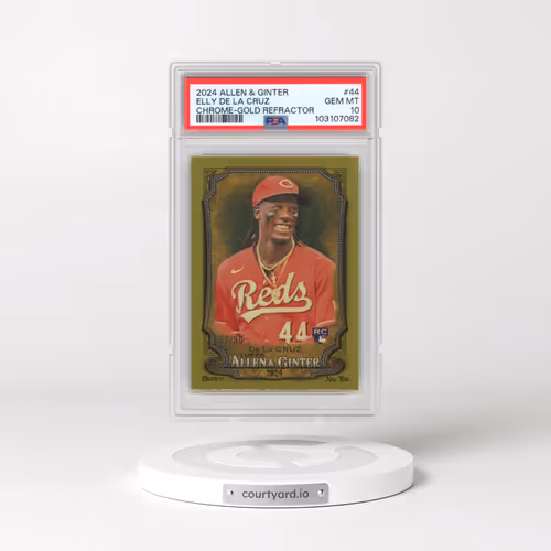 2024 Topps Allen & Ginter #44 Elly de La Cruz - Chrome-Gold Refractor (PSA 10 GEM MINT)