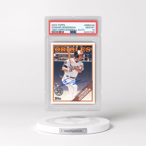 2023 Topps 1988 Topps Baseball Autographs #88BAGH Gunnar Henderson (PSA 10 GEM MINT)