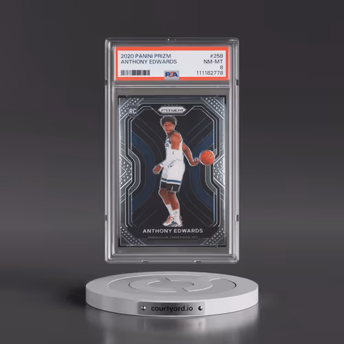 2020 Panini Prizm #258 Anthony Edwards (PSA 8 NM-MT)