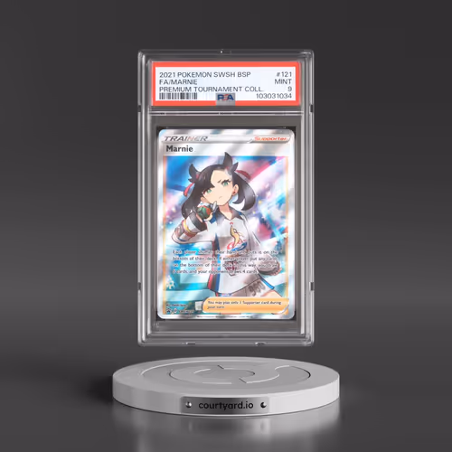 2021 Pokémon Swsh Black Star Promo #121 Marnie - Full Art Marnie Premium Tournament Collection (PSA 9 MINT)