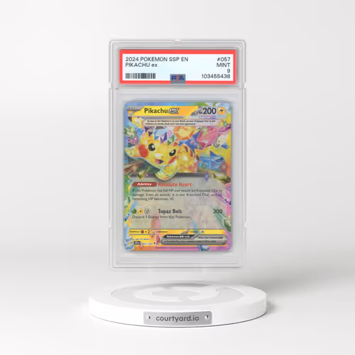 2024 Pokémon Ssp EN-Surging Sparks #057 Pikachu EX - Holo (PSA 9 MINT)
