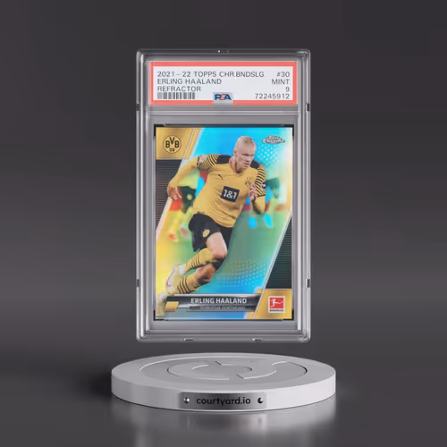 2021 Topps Chrome Bundesliga #30 Erling Haaland - Refractor (PSA 9 MINT)