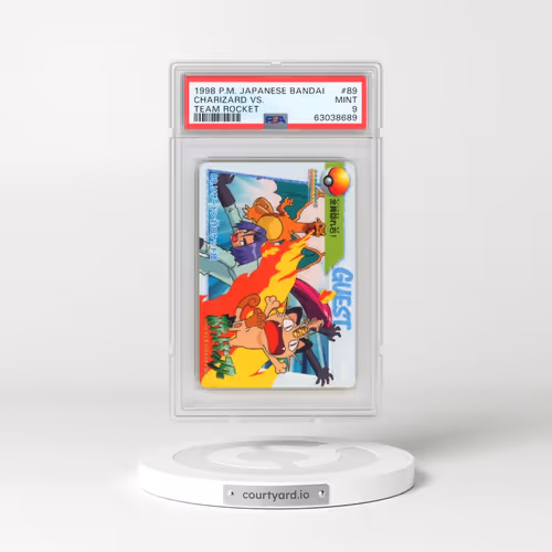 1998 Pokémon Bandai Carddass Vending #89 Charizard VS Team Rocket (PSA 9 MINT)