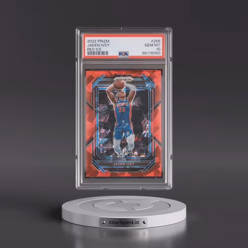 2022 Panini Prizm #256 Jaden Ivey - Red Ice (PSA 10 GEM MINT)