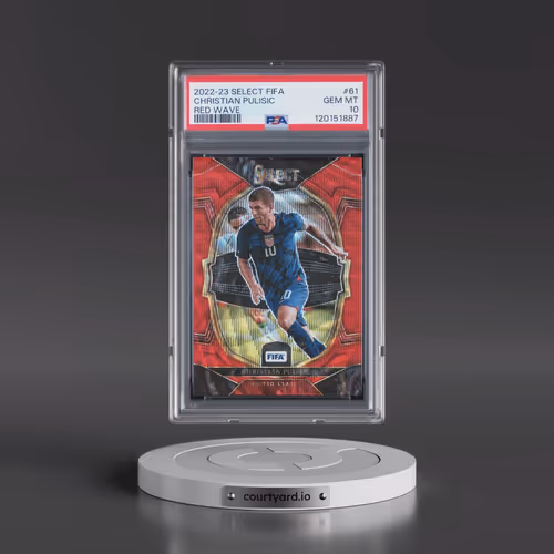 2022 Panini Select FIFA #61 Christian Pulisic - Red Wave (PSA 10 GEM MINT)