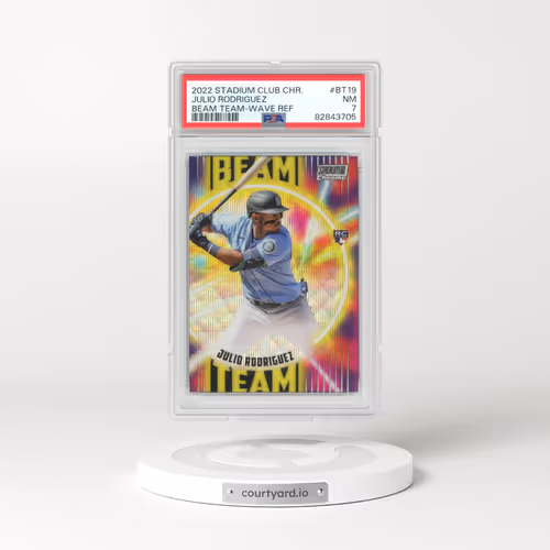 2022 Topps Stadium Club Chrome Beam Team #BT19 Julio Rodriguez - Wave Refractor (PSA 7 NM)
