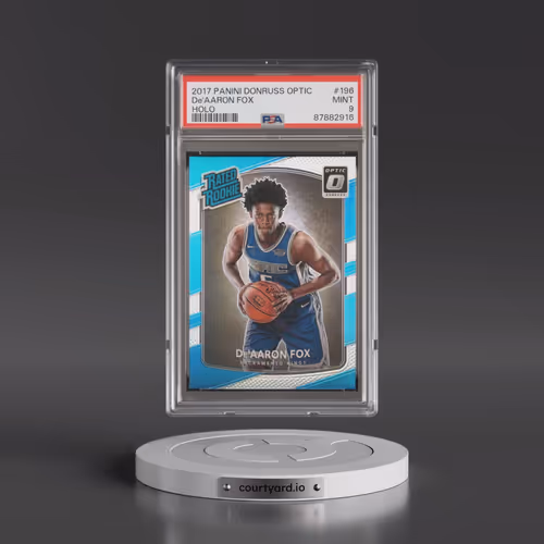 2017 Panini Donruss Optic #196 DE'Aaron Fox - Holo (PSA 9 MINT)