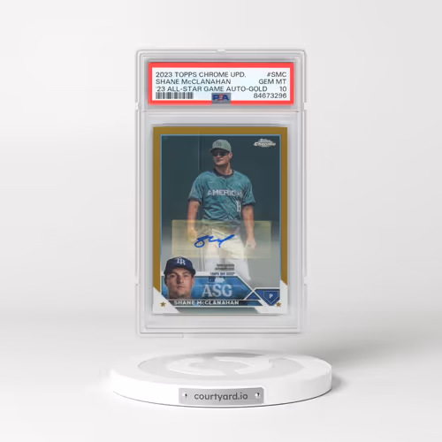 2023 Topps Chrome Update 2023 All-Star Game Autograph #SMC Shane McClanahan - Gold Refractor (PSA 10