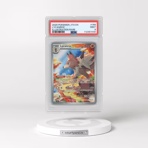 2025 Pokémon Jtg EN-Journey Together #166 Lycanroc - Illustration Rare (PSA 9 MINT)