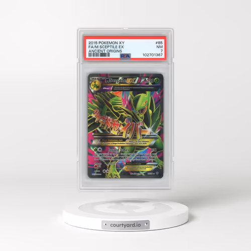 2015 Pokémon XY Ancient Origins #85 M Sceptile EX - Holo Full Art (PSA 7 NM)