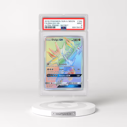 2018 Pokémon Sun & Moon Ultra Prism #164 Dialga GX - Holo Full Art Secret (PSA 9 MINT)