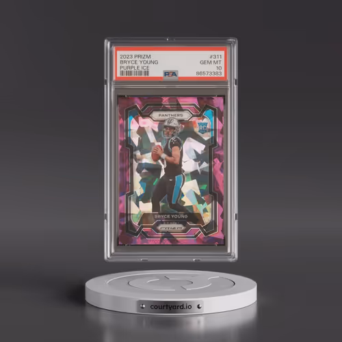 2023 Panini Prizm #311 Bryce Young - Purple Ice (PSA 10 GEM MINT)
