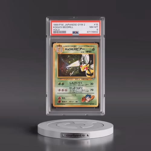 1999 Pokémon Gym 2 #15 Koga's Beedrill - Holo (PSA 8 NM-MT)