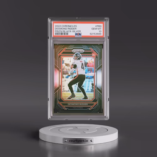 2022 Panini Chronicles Prizm Black #PB9 Desmond Ridder - Silver (PSA 10 GEM MINT)