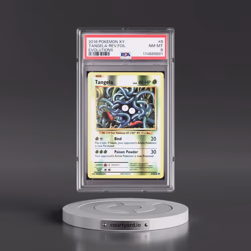 2016 Pokémon XY Evolutions #8 Tangela - Reverse Foil (PSA 8 NM-MT)