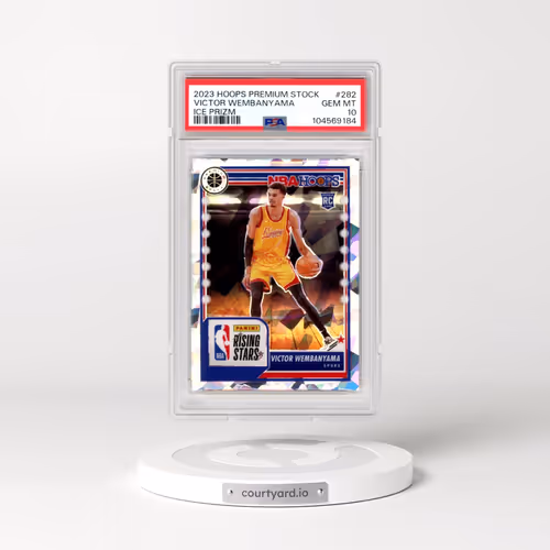 2023 Panini Hoops Premium Stock #282 Victor Wembanyama - Ice Prizm (PSA 10 GEM MINT)