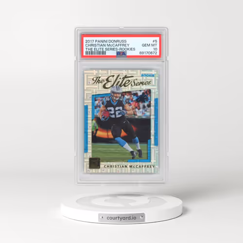 2017 Panini Donruss the Elite Series #5 Christian McCaffrey - Rookies (PSA 10 GEM MINT)