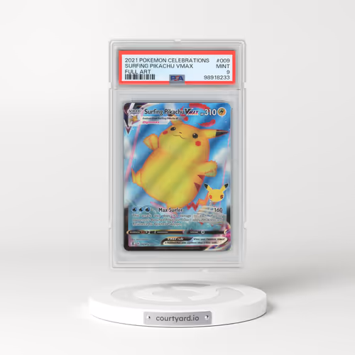 2021 Pokémon Celebrations #009 Surfing Pikachu Vmax - Full Art (PSA 9 MINT)
