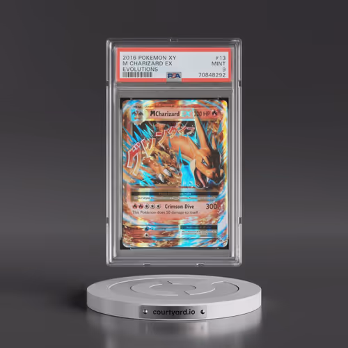 2016 Pokémon XY Evolutions #13 M Charizard EX - Holo (PSA 9 MINT)