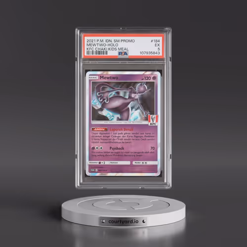 2021 Pokémon SM Promo #184 Mewtwo - Holo Kfc Chaki Kids Meal (PSA 5 EX)