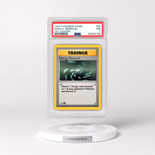 1999 Pokémon Game #92 Energy Removal - 1st Edition (PSA 7 NM)