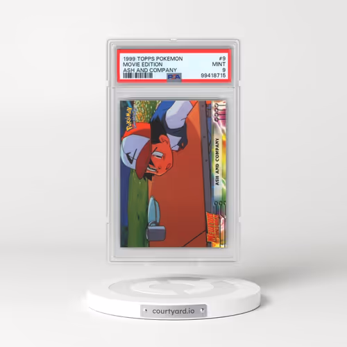 1999 Topps Pokémon the Movie Edt #9 Movie Edition - Ash and Company (PSA 9 MINT)