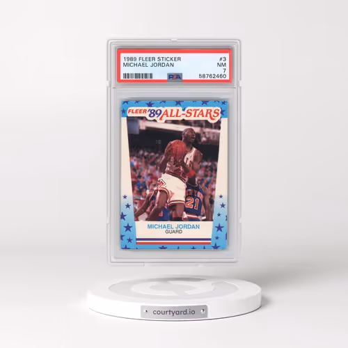 1989 Fleer Sticker #3 Michael Jordan (PSA 7 NM)