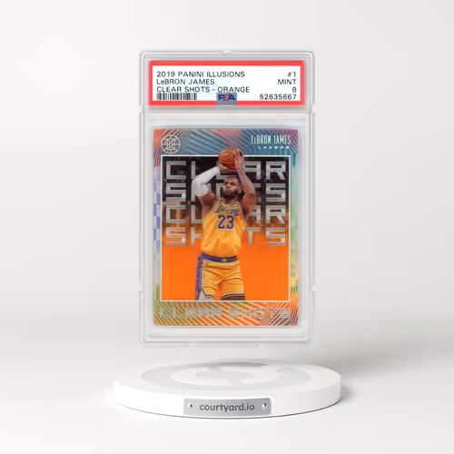 2019 Panini Illusions Clear Shots #1 LeBron James - Orange (PSA 9 MINT)