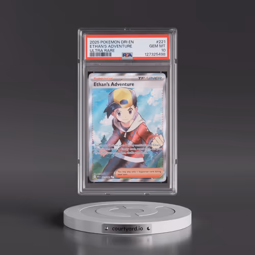 2025 Pokémon Dri EN-Destined Rivals #221 Ethan's Adventure - Ultra Rare (PSA 10 GEM MINT)