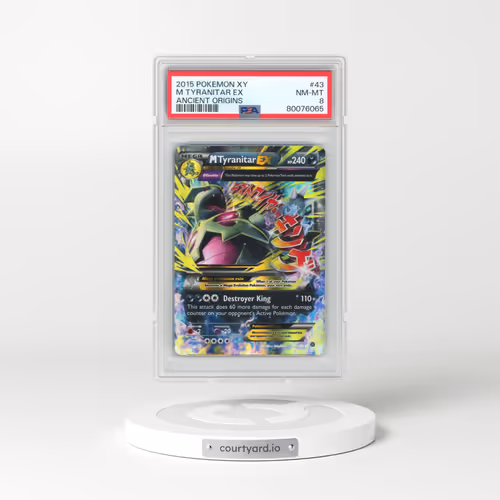 2015 Pokémon XY Ancient Origins #43 M Tyranitar EX - Holo (PSA 8 NM-MT)