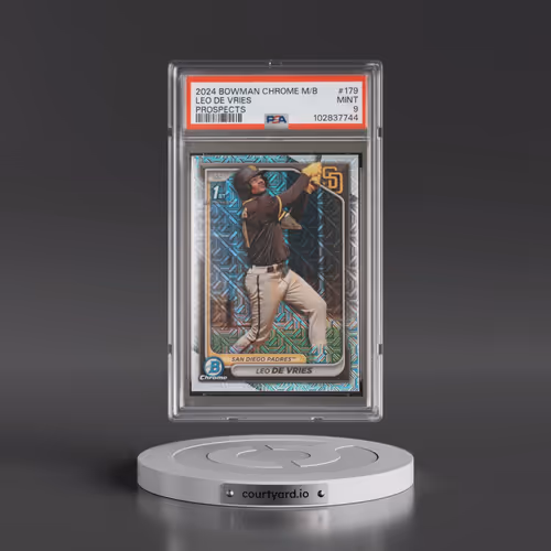 2024 Bowman Mega Box Chrome Prospects #179 Leo de Vries (PSA 9 MINT)