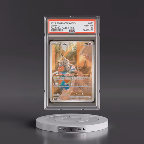 2024 Pokémon Svp EN-SV Black Star Promo #075 Mimikyu - Paldean Fates Elite Trainer Box (PSA 10 GEM M