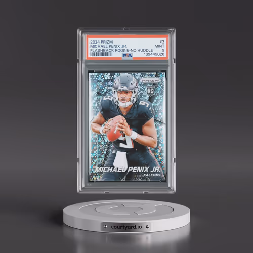 2024 Panini Prizm Prizm Flashback Rookie #2 Michael Penix Jr. - No Huddle (PSA 9 MINT)